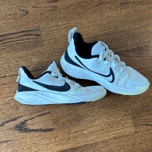 Nike Kids White and Black Sneakers